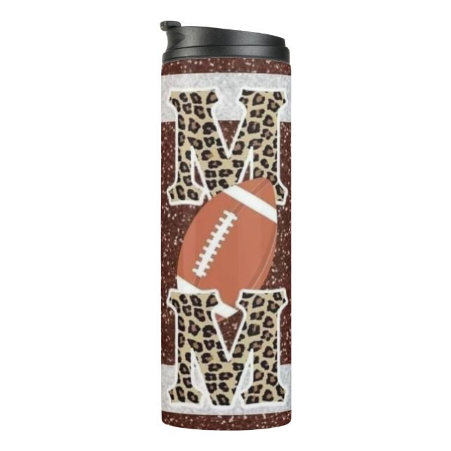 Proud Football Mom  Thermal Tumbler (Rotated Right)