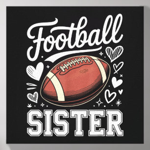 Proud Football Sister Canvas Photo Tile