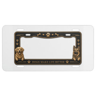 Proud & Free American Eagle Luxury Black & Gold Li License Plate