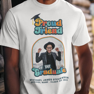 Proud Friend of the graduate photo groovy retro  T-Shirt