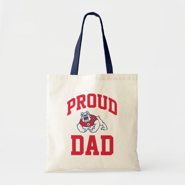 Proud FSU Bulldog Dad Tote Bag (Front)