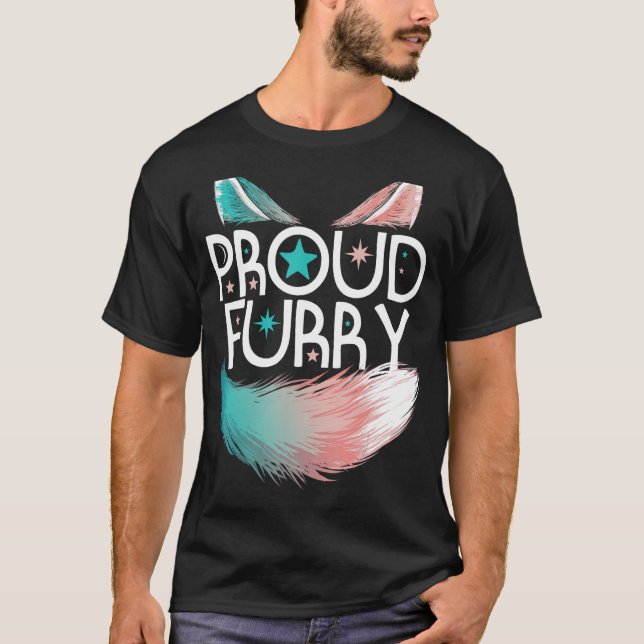 Proud Furry Fandom Cosplay Animal Lover Furries Fu T-Shirt (Front)