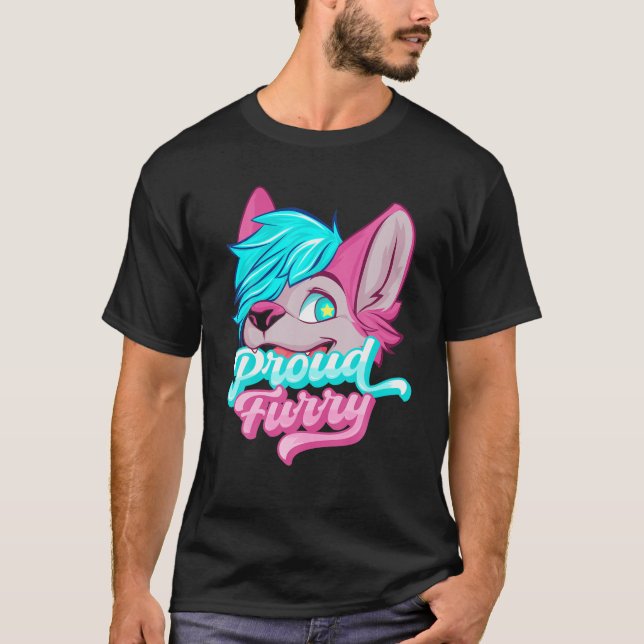 Proud Furry Fandom Cosplay Animal Lover Furries Fu T-Shirt (Front)
