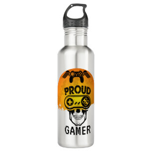 PROUD GAMER - HALLOWEEN GAMING NERD STAINLESS STEEL WATER BOTTLE