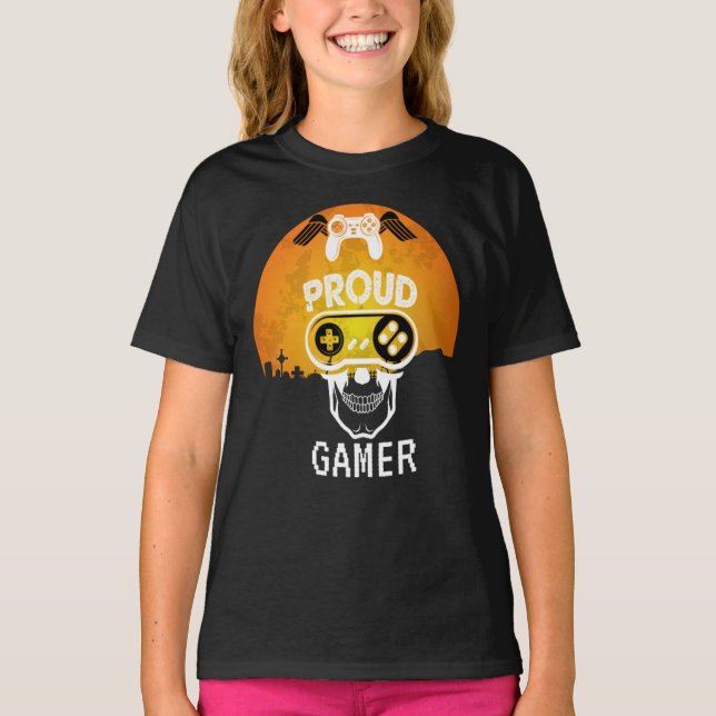 PROUD GAMER - HALLOWEEN GAMING NERD T-Shirt (Front)