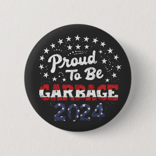 Proud Garbage Puerto Rico Latinos For Trump  Button