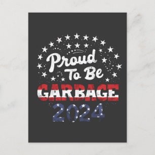 Proud Garbage Puerto Rico Latinos For Trump  Invitation Postcard