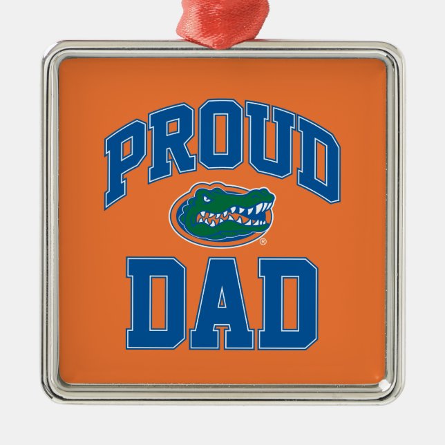 Proud Gator Dad Metal Ornament (Front)