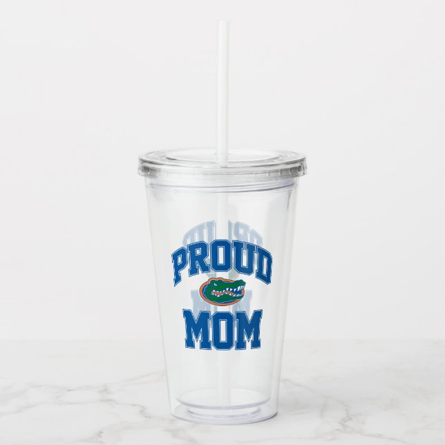 Proud Gator Mom Acrylic Tumbler (Front)