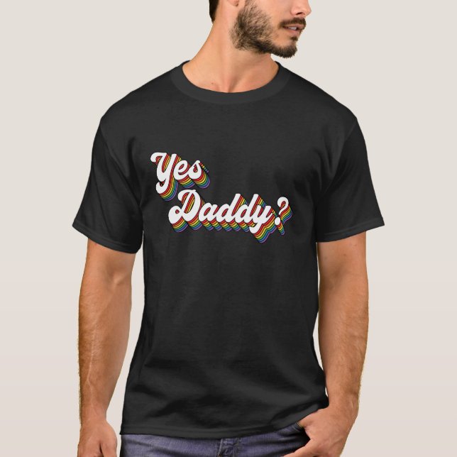 Proud Gay Daddy Bear Pride Month LGBTQ Rainbow  T-Shirt (Front)