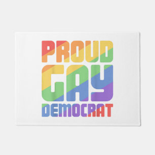 Proud Gay Democrat Funny LGBT Doormat