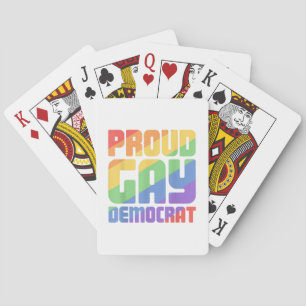 Proud Gay Democrat Funny LGBT Poker Cards