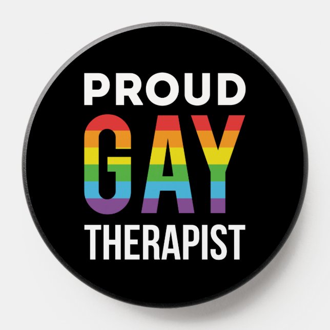 Proud Gay Therapist Counselor LGBTQ Pride PopSocket (Popsocket)