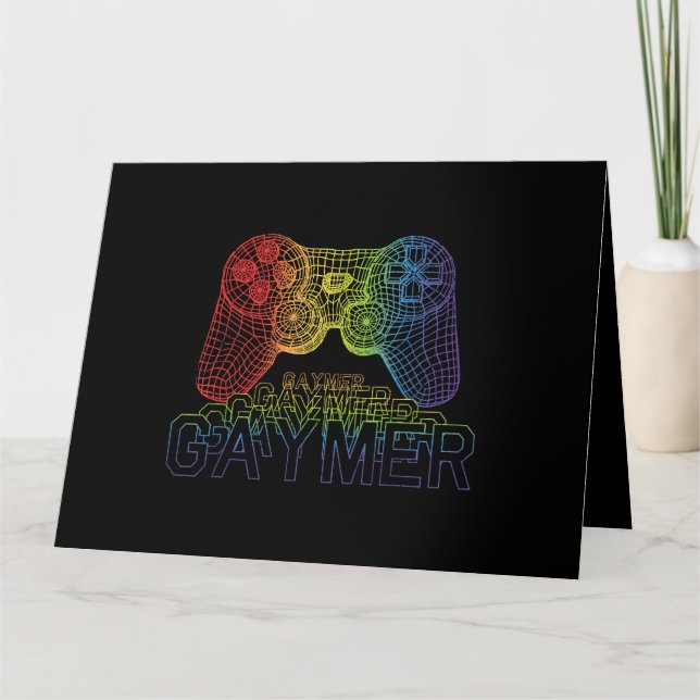 Proud Gaymer, Gay Pride Gaming Card (Front)