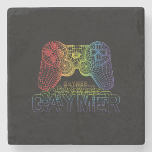 Proud Gaymer, Gay Pride Gaming Stone Coaster