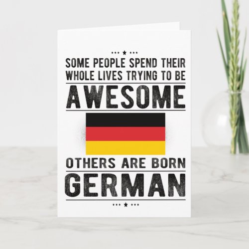 Proud German Flag Germany Heritage German Roots Card