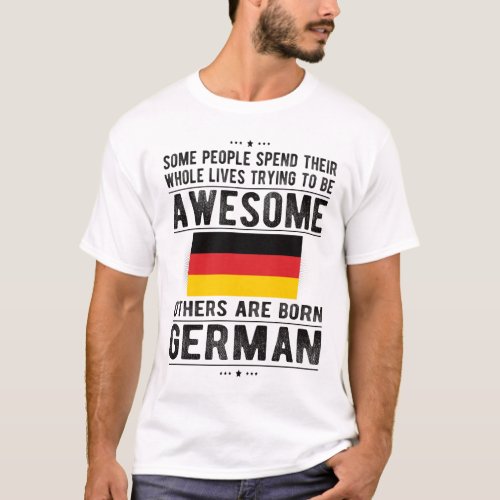 Proud German Flag Germany Heritage German Roots T_Shirt