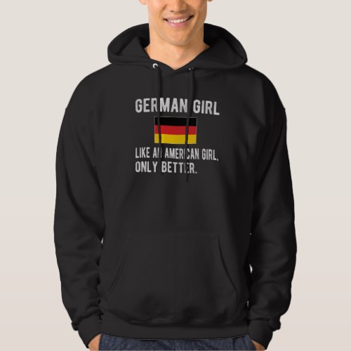 Proud German Girl Germany Flag German Roots Hoodie