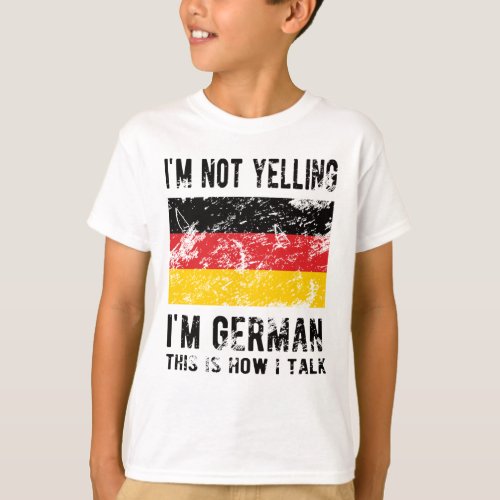 Proud German Heritage Germany Roots German Flag T_Shirt