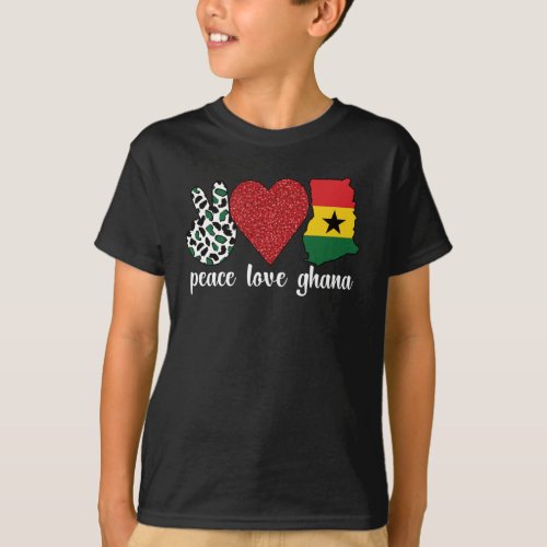 Proud Ghanaian Roots Ghana Flag Ghanaian Heritage T_Shirt