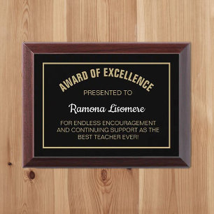 Proud Gift! Custom Best Teacher Award plaque