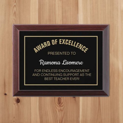 Proud Gift Custom Best Teacher Award plaque