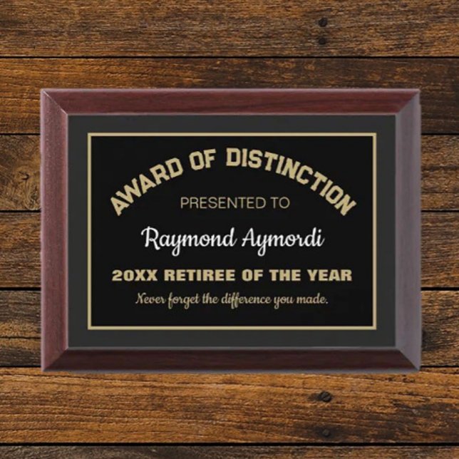 Proud Gift!  Retiree of the Year Award plaque (Creator Uploaded)
