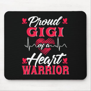 Proud Gigi Of A Heart Warrior Chd Awareness  Mouse Pad