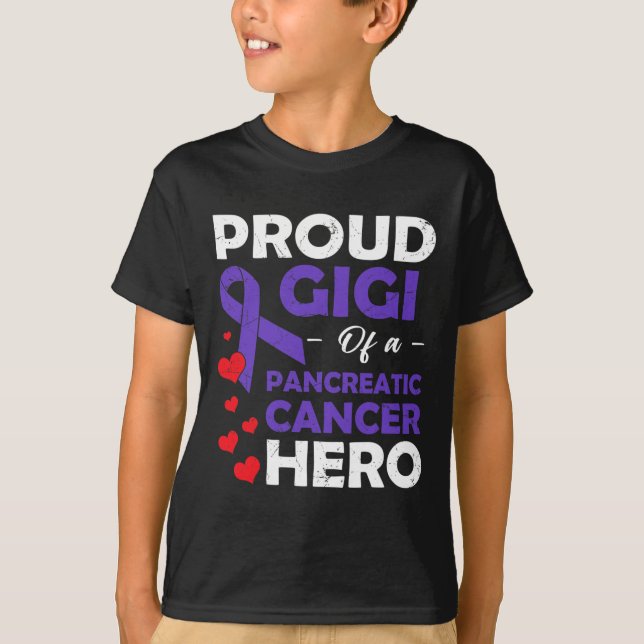 Proud Gigi Of A Pancreatic Cancer Hero Warrior Sup T-Shirt (Front)