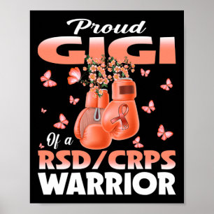Proud Gigi Of A Rsd Crps Warrior Awareness Boxing Poster