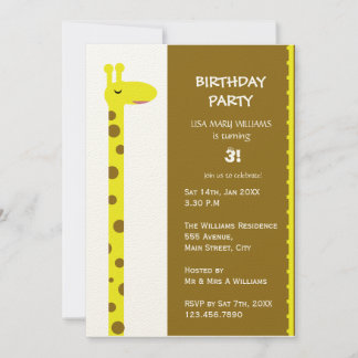 Proud Giraffe Invitation