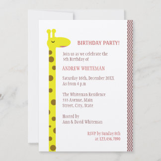 Proud Giraffe Invitation