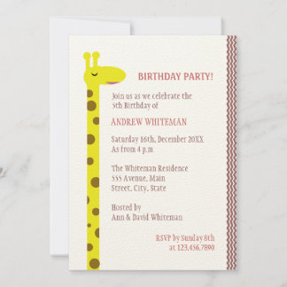Proud Giraffe Invitation
