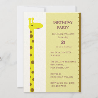 Proud Giraffe Invitation