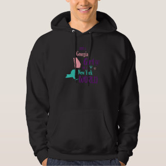 Proud girl Design Just a Georgia girl in a New Yor Hoodie