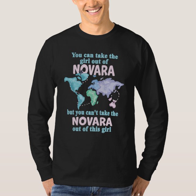 Proud Girl From Novara Relocation From Novara T-Shirt (Front)
