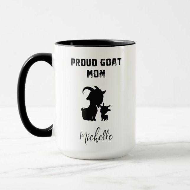 Proud Goat Mom Farm Animal Lover Mama Mug (Left)