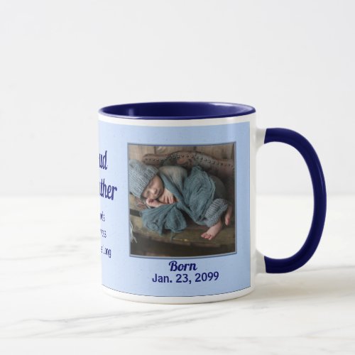 Proud Godfather New Baby Blue Mug