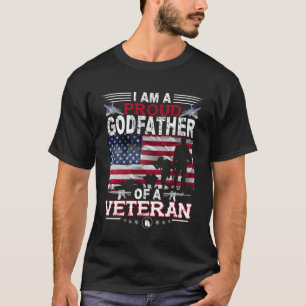 Proud Godfather Veteran Nothing Scares Patriotic V T-Shirt
