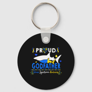 Proud Godfather World Down Syndrome Awareness Day Keychain