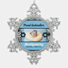 Proud Godmother Blue Christmas Photo