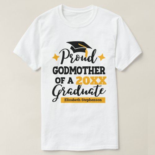 Proud Godmother of the graduate family matching T_Shirt