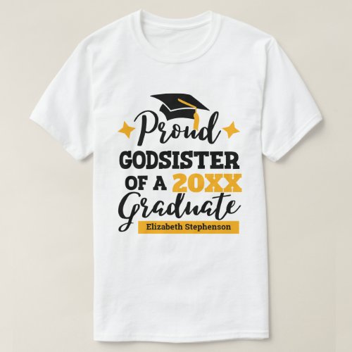 Proud Godsister of the graduate family matching T_Shirt