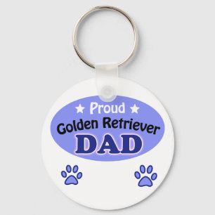 Proud Golden Retriever Dad Keychain