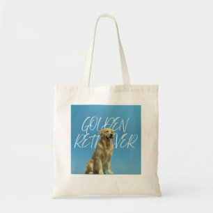 Proud Golden Retriever Mom Retro Blue Sky Photo Tote Bag
