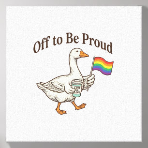 Proud Goose Pride Parade Vintage Shirt Design_1 Canvas Photo Tile