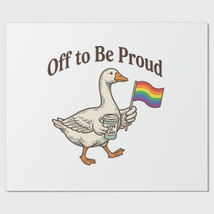 Proud Goose Pride Parade Vintage Shirt Design_1 Wrapping Paper