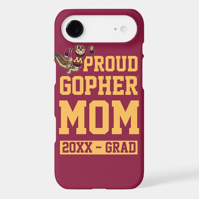 Proud Gopher Mom with Class Year Case-Mate iPhone Case (Back)