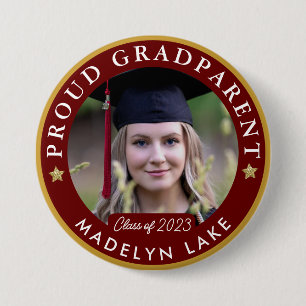 Proud GRADParent Photo 2023 Graduation Button