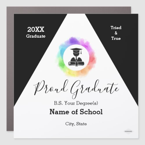 Proud Graduate Car Magnet HAMbyWG